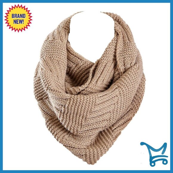 Thick Knit Infinity Scarf Winter Warm Circle Loop Women's Accessory